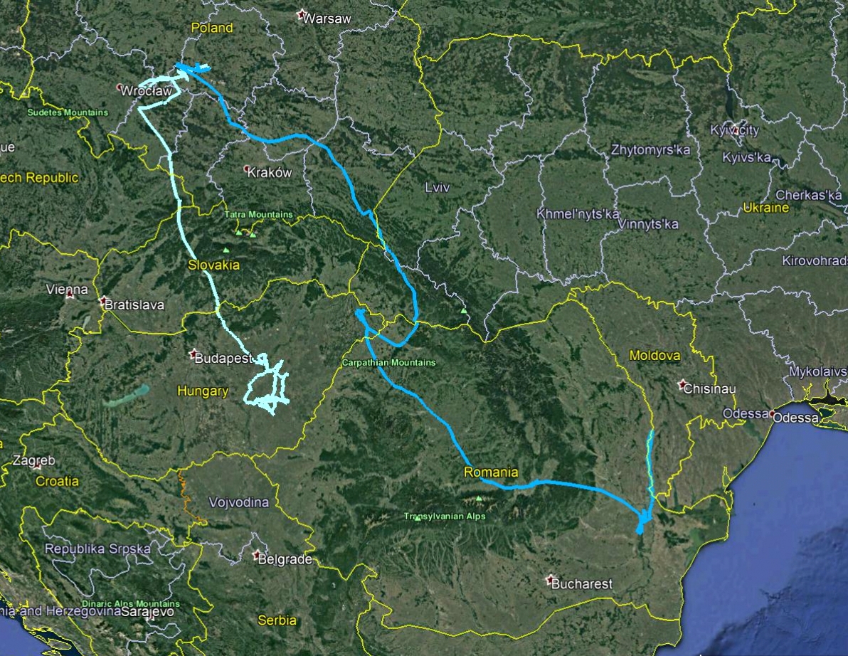 Sierpniowe wędrówki naszych bocianów Sierpniowe wędrówki naszych bocianów